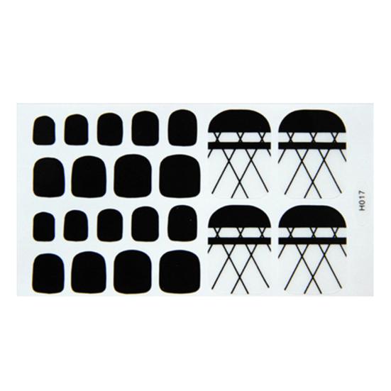 Heart Moon Leaf Waterproof Toe Nail Stickers Full Cover Decals Adhesive Wraps