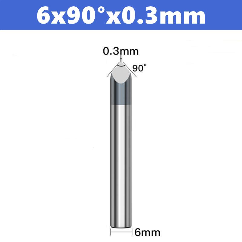 CNC Router Bit 3 Edge Pyramid Engraving Bits 4mm/6mm Shank Carbide End Mill 20,30,40,45,60,90 Degrees CNC Router Milling Tool
