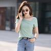 Clearance Women's Slanted Shoulder Modal Cotton Short Sleeve T-Shirt - Stylish & Comfortable