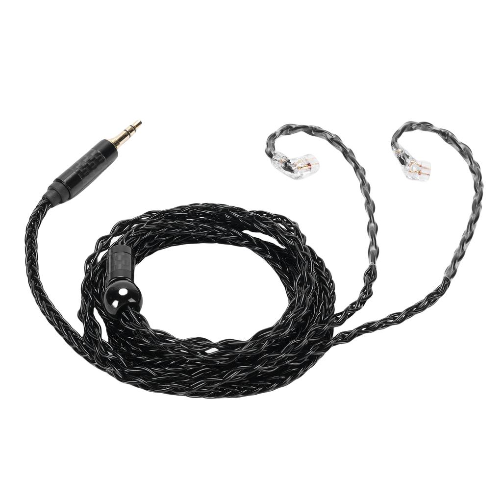 Earphone Cable Fit for ZS10 PRO AS10 PRO X 16 Cores Silver Plated OFC 3.5MM To QDC 2 Pin Headset Earphone Cable