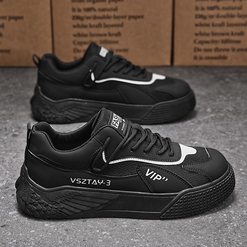 

New Couple Shoes Men Casual Sneakers Fashion Non-Slip Wear-Resistant Sports Shoes for Autumn Trend Walking Shoes 43 чёрный