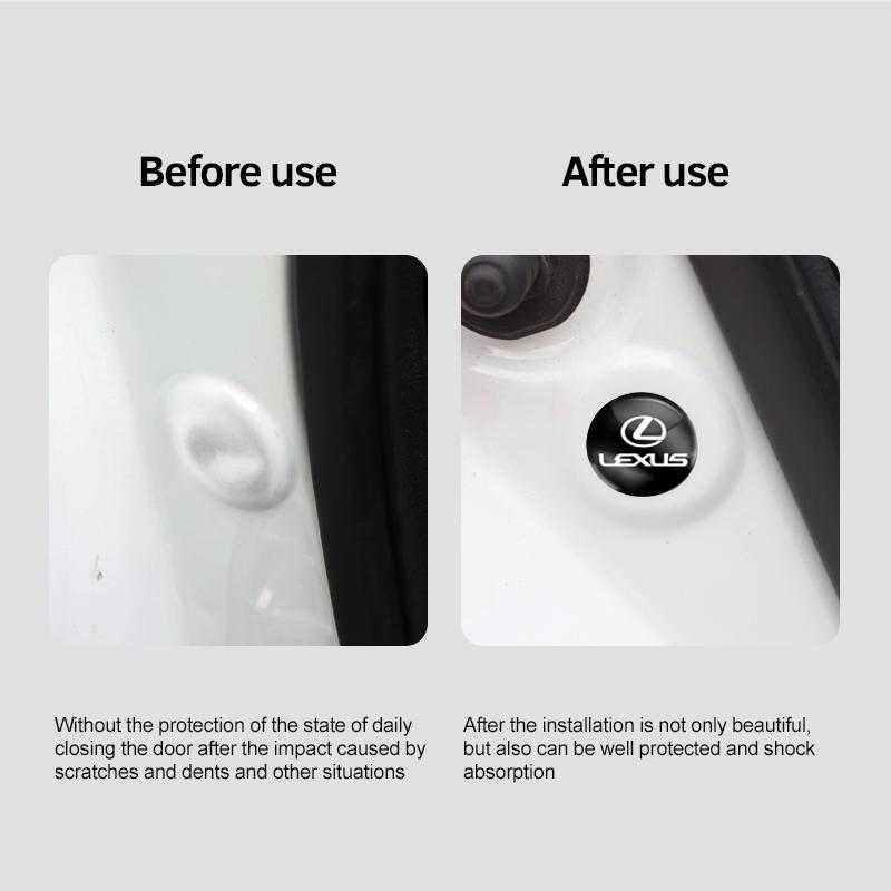 8/12Pcs Car Logo Door Shock Absorbing Pad Gasket Sticker For Lexus UX RX300 LX470 NX300 ES300h IS300h GS300 IS350 IS200 NX GX460