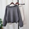 Thickened Hooded Knitted Sweater Top Autumn and Winter New Simple Style Solid Color Loose and Thin Sweater Pullover Woman