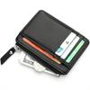 Mini Credit Card Wallet Id Card Holder Men's Small Wallet Thin Sleeve Zipper Short Coin Wallet