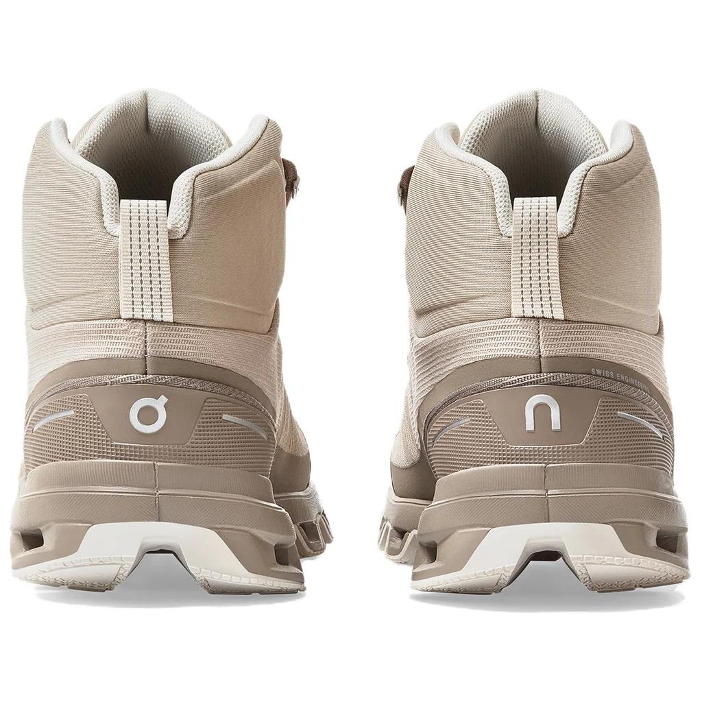 On Cloudrock Mesh Fashi Comfortable Durable Waterproof High-Top Hiking Shoes Women Hiking Shoes Beige Brown 23.99548