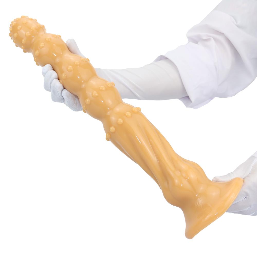 Plug Anal Silicone Extra Long avec Ventouse Godemichet Jouet Sexuel Masturbateur pour Hommes et Femmes Strap on Pénis Bite Réaliste BDSM