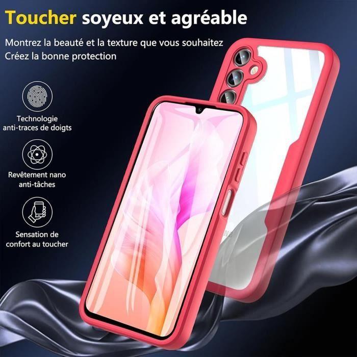 Coque 360 - Samsung - Galaxy A15 5G - Protection Intégrale - Rouge - Absorption des chocs