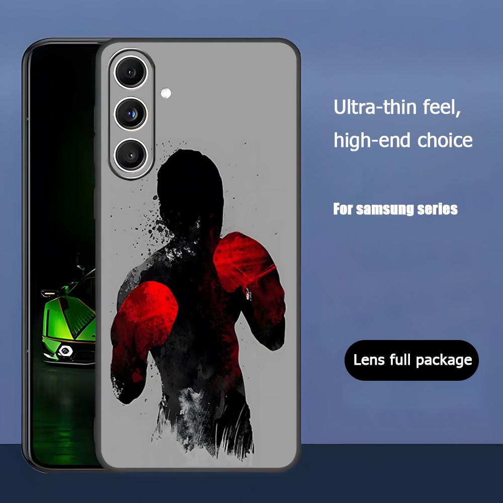 

Popular Muay Thai Cool Phone Case For Samsung Galaxy S26 S25 S24 S23 S22 S21 Plus Ultra Note20 Soft Black Galaxy S26