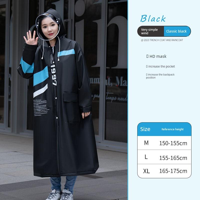 Women's Electric Battery Motorcycle Outdoor Hiking Single Raincoat