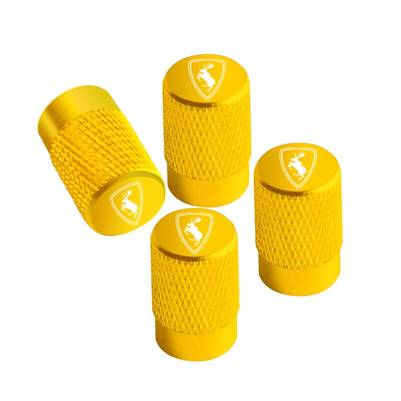 4pcs For Volvo Elk Prancing Moose Logo Ocean V40 V60 XC40 XC90 XC60 S40 Aluminum Car Wheel Tire Valve Cap Covers Tyre Rim Stem
