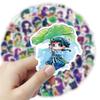 53pcs Suitcase Stickers Waterproof Stickers Scooter Computer Tablet Cartoon Decoration