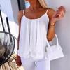 Summer Casual Spaghetti Strap Loose Chiffon Women's Tank Top