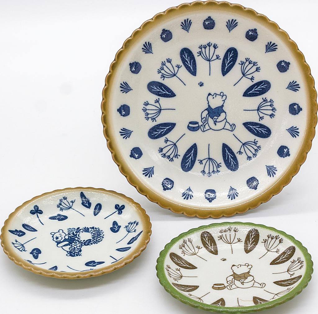 Disney the tableware plate 1 curry pasta 2 14cm dishwasher microwave In the miscellaneous made in "Winnie Pooh" set, 3-piece set, plate, approx.