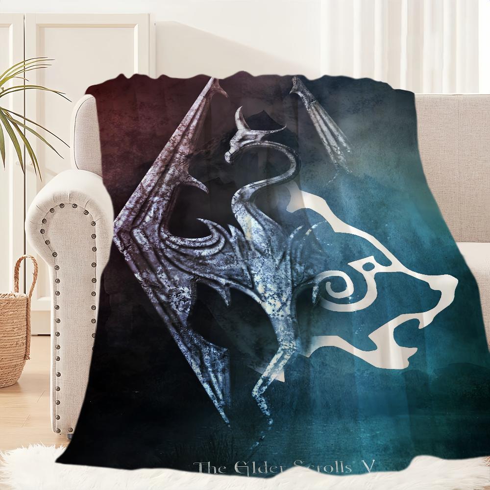 Spiel v S-skyrim-s Decke Plüsch E-elder-s Nickerchen Sofa Teppich für Wohnzimmer S-Scrolls Büro Schlafzimmer Geburtstag Zuhause Reise Kinder Geschenke