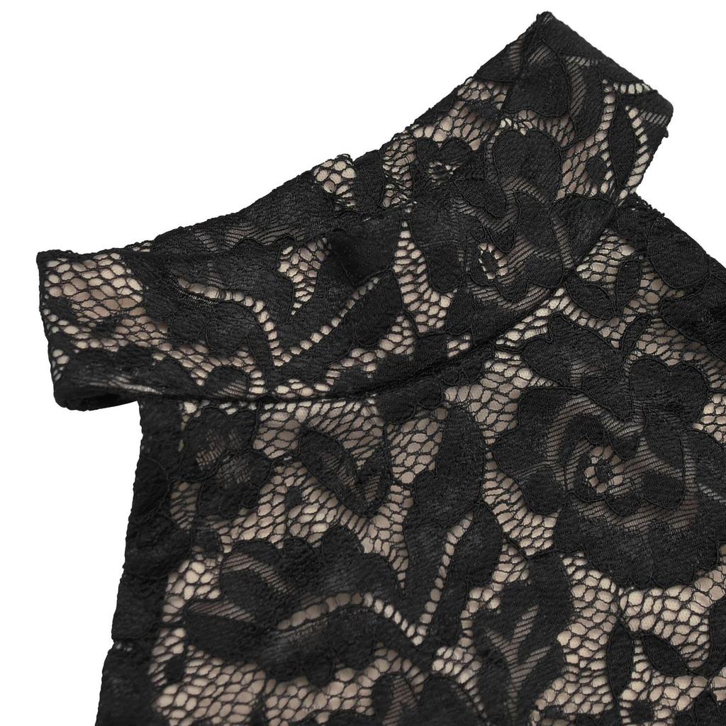 Women's Sexy Halter Lace Sleeveless Split Dress - European/American Fashion