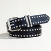 Adjustable Women's Rivet Belt PU Leather Decorative Jeans Belt New Buckle Belt  for Skirt