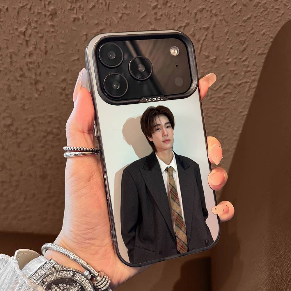 P-Phuwin A-Actor Tangsakyuen Phone Case For iPhone 17,16,15,14,13,12,11,Pro,Max,Plus,E,SE4,Air,Mini Black IMD Box