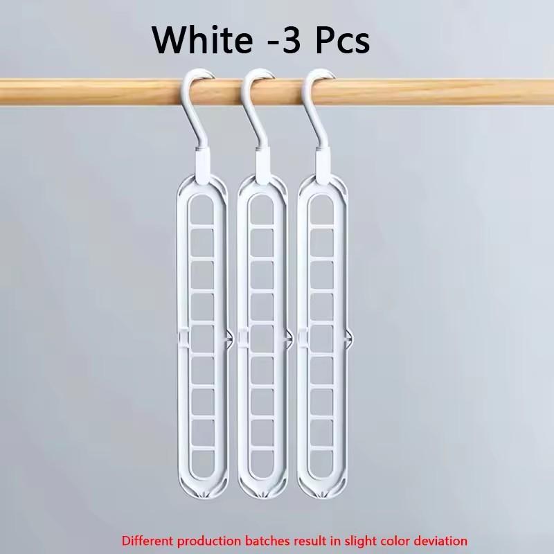 

3 шт. 9-гнездный органайзер для вешалок, экономящая место вешалка, многофункциональная складная волшебная вешалка, сушилка, хранение шарфов и одежды