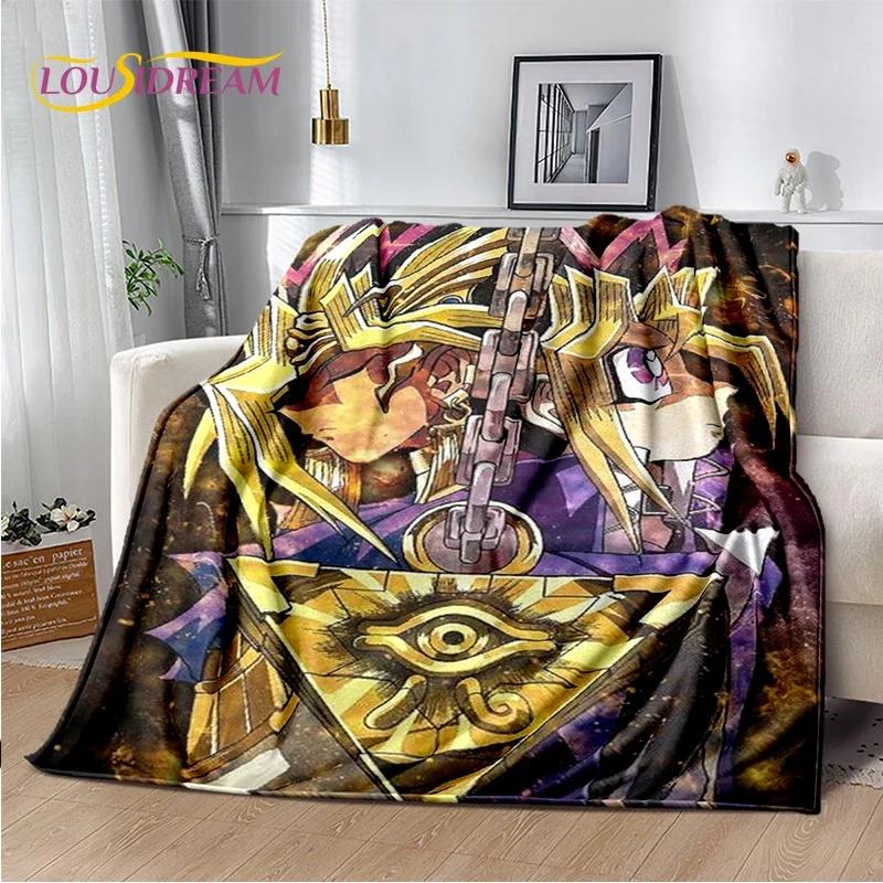2025 New Yu-Gi-Oh Blue Eyes Dragon Monster Gold Card Cartoon Game Soft Blanket,Soft Throw Blanket for Home Bedroom Bed Sofa Gift