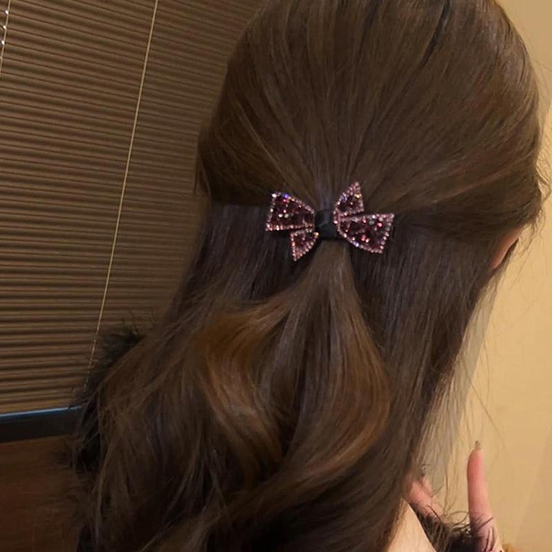 1Pcs  Bow Hair Clip Bangs Broken Hair Side Duckbill Clip Temperament  Hair Accessories