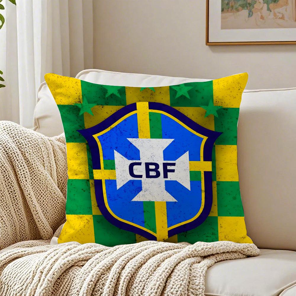 Federa per Cuscino Bandiera del Brasile Lino Minimalista Morbida per Divano Letto Decorazione Stanza Casa
