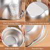Stainless Steel Rice Washing Basket Large Size Kitchen Strainer Draining Basket  Rice Rinsing