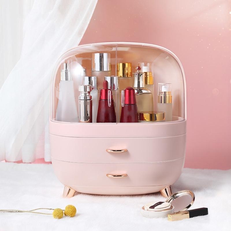 Scatola portaoggetti cosmetici con cassetti Organizer per trucco in plastica per camera da letto o bagno Strumento efficiente per la gestione dello spazio