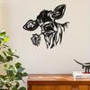 Black Metal Cow Wall Decor Rustic Kitchen Cafe Farmhouse Hanging Art