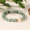 Festive Gifts Green Jade And White Jade Beaded Bracelet Serene Fashion Jewelry For Men And Women Daily Wear Simple Versatile Accessory