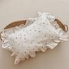 Small Floral Ruffle Lace Double Layer Cotton Gauze Pillowcase for Kindergarten