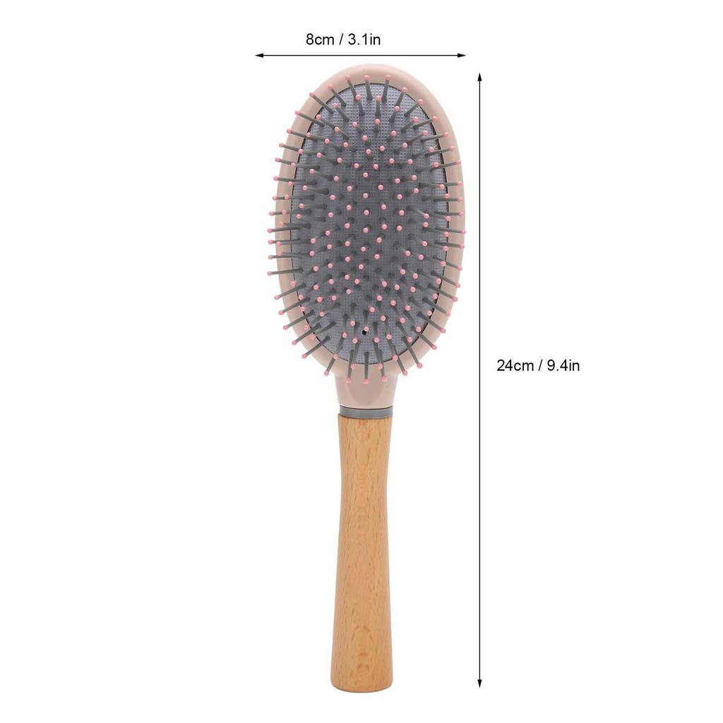 Wooden Paddle Brush Detangling Massage Scalp Brush for Thick Curly Thin Long Short Wet Dry Hair