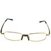 Clara Vida Gold Narrow Metal Frame Mineral Crystal Lenses Reading Glasses For Men Women +1 +1.5 +2 +2.5 +3 +3.5 +4