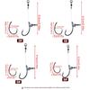 3pcs European-Style Carp Fishing Hooks With Bent Shank Anti-Weed Design High-Carbon Steel Rubber Bead Float Rig