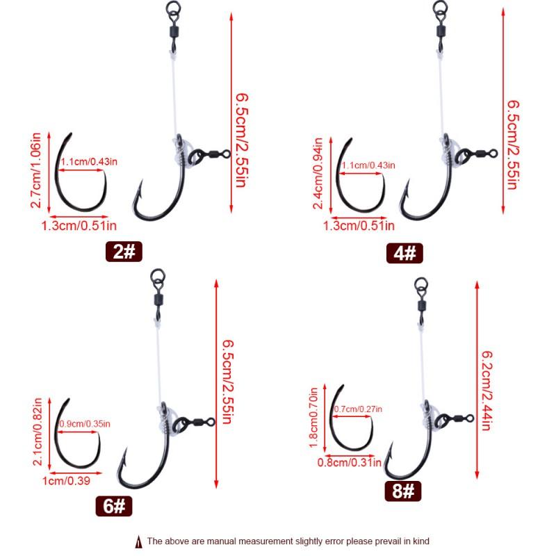 3pcs European-Style Carp Fishing Hooks With Bent Shank Anti-Weed Design High-Carbon Steel Rubber Bead Float Rig