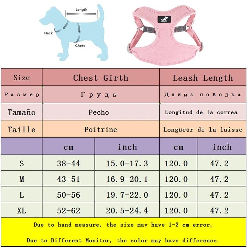 Breathable Pet Harness for Small Medium Dog Cat Harness Leash Set Reflective Puppy  Walking Leash Lead Chihuahua French Bulldog