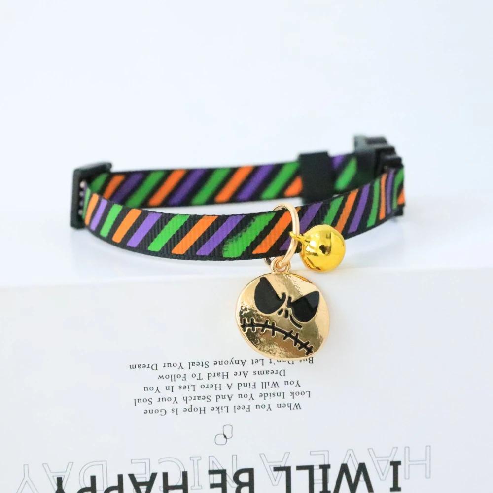 Halloween Cat Collars Adjustable Pet Collar Dog Necklace Kitten Puppy Pendant Pet Products Cat Accessories Halloween Decoration