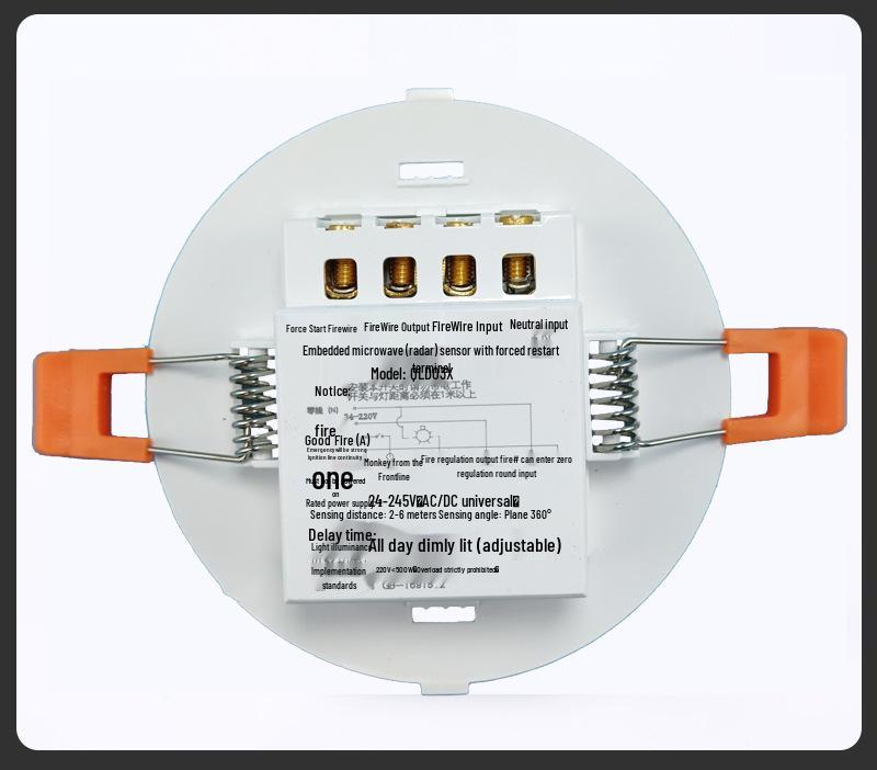 Sensore di movimento radar per microonde da incasso rotondo a soffitto