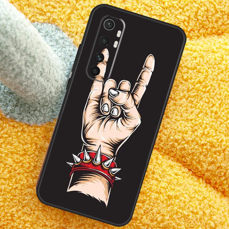 Rock and Roll Skull Case For POCO X3 X4 X5 F5 Pro M5s C40 F4 GT F3 Cover For Xiaomi 12T 11T Pro 12 13 Lite 12X