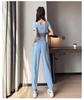 2025 Women's Quick-Dry Sportswear Set: Summer Gym & Yoga Suit with Casual Green Pants