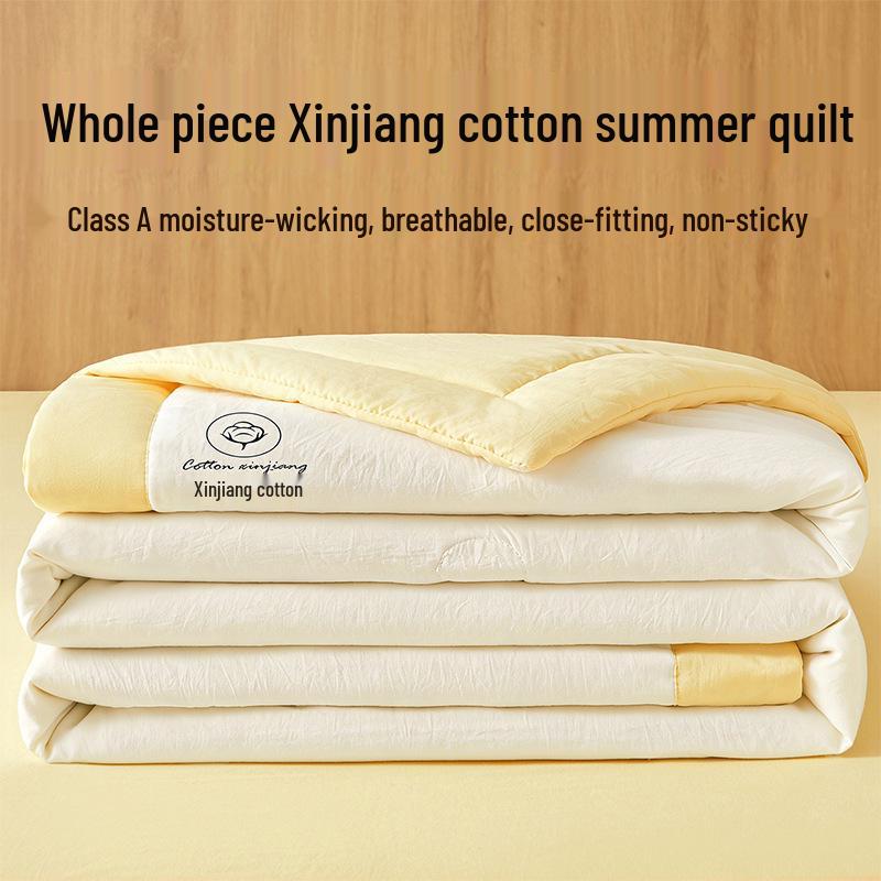 Mother & Baby Grade A Xinjiang Cotton Summer Quilt - Machine Washable, Air Conditioning, Thin Quilt for Dormitory and Student Use.