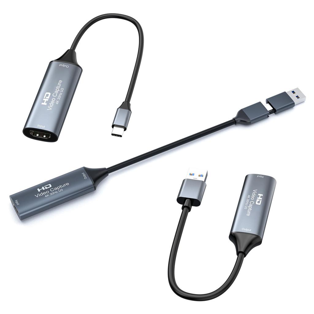 4K HD Videoaufnahmekarte für Live-Streaming & Aufnahme mit USB 3.0 und Typ-C