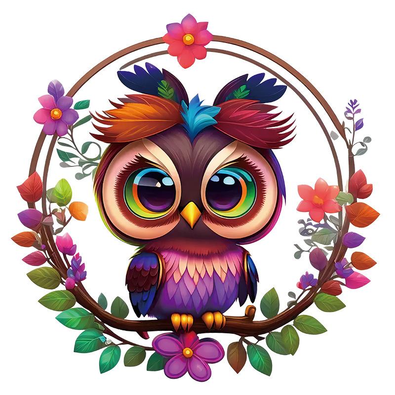 

Cute Owl Toilet Seat Sticker Funny Animal Wall Decal for Bathroom Kids Room WC Decor Removable Cartoon Art Mural 30x30CM