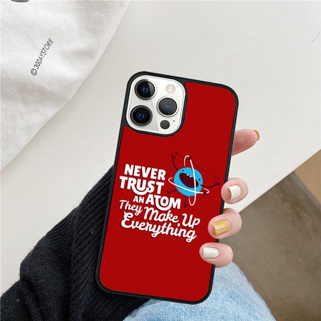 Atom Chemistry Science Design Phone Case Cover For iPhone 17 Air 15 16 Pro Max 14 13 12 11 Pro Max Plus Coque