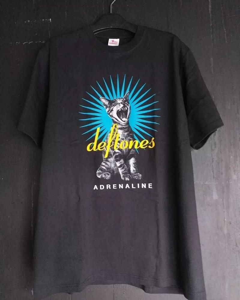 Редкое Переиздание Deftones Adrenaline футболка с коротким рукавом подарок Унисекс Унисекс Футболка L