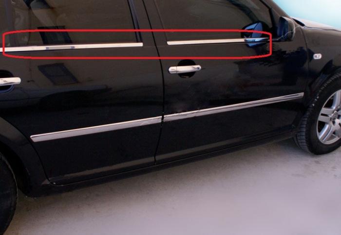 

Зовнішня окантовка скла (4 шт, нерж) SW – універсал для Volkswagen Bora 1998-2004 рр.