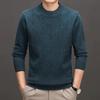 Raphenny Men's Round Neck Long Sleeve Wool Sweater AM816