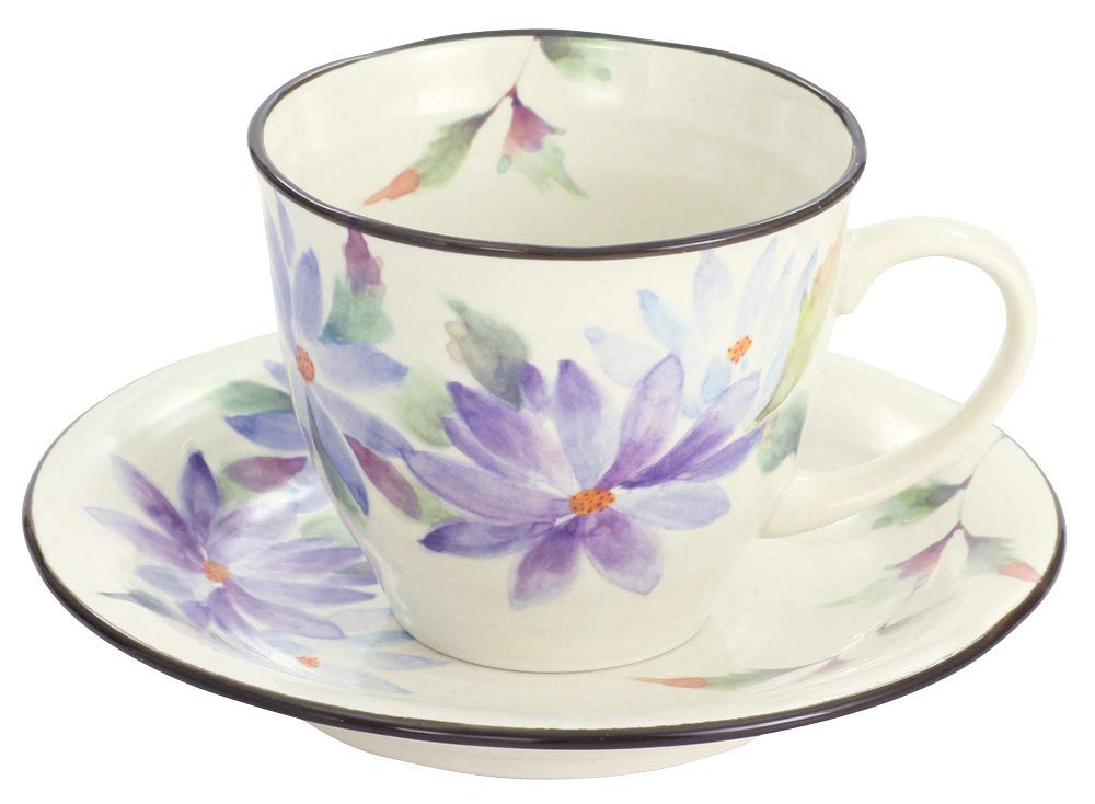 

Керамическая чаша для кофе Kaori с цветочным узором индиго Эзогику Размер примерно 9 В7.5 60187