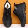Boots Winter Cotton Man Ankle Boots Non-slip Men Work Shoes Quality Lace Up Waterproof Leather Male Boots Bota Masculina2025