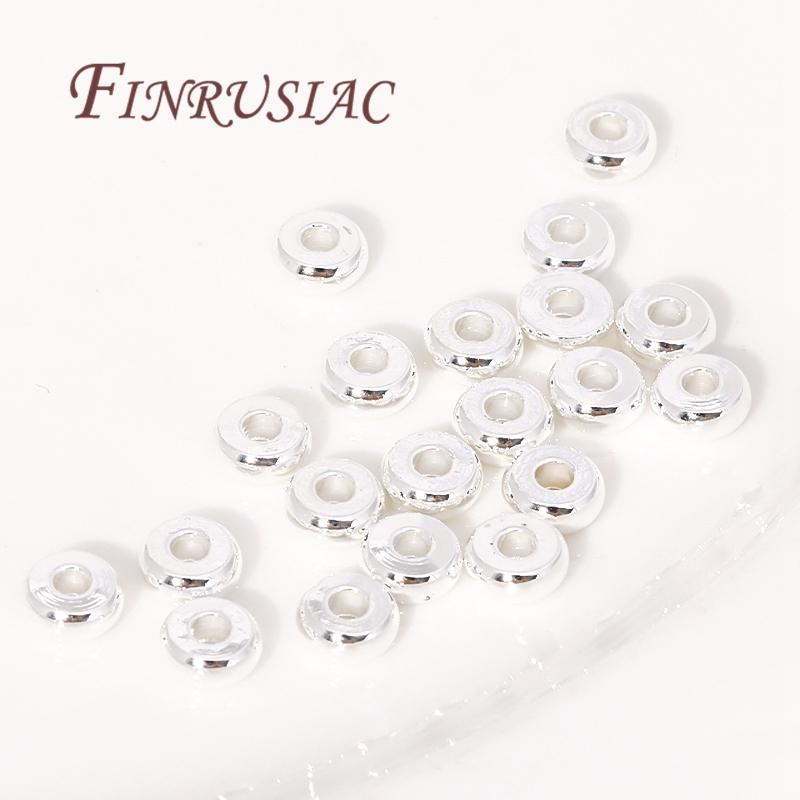 4/5MM Smooth Metal Separators Beads 18K Gold Plated Round Flat Spacer Beads Supplies For Jewelry,DIY Bracelets/Necklace Fittings