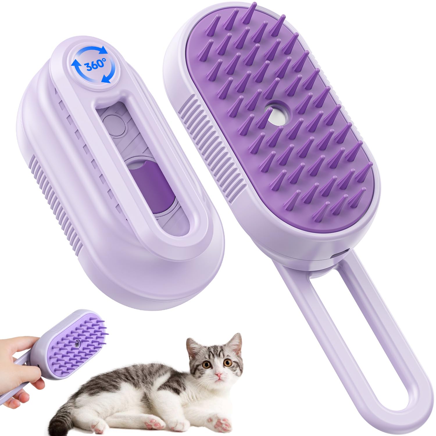 

Паровой кот кот собака питомец щетка с кошачьим пуходеркой силиконовая чистящая мист безболезненная подходит для и длинношерстных кошек и собак 5-в-1 щетка, щетка, щетка,